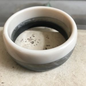 Gray and white bracelet